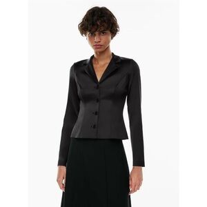 Wilfred | Hollywood Satin Blazer Black Medium Aritzia